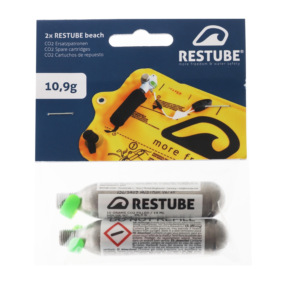 Restube Beach Inflatable Waistbelt PFD Replacement CO2 Gas Bottle 10.9g Qty 2