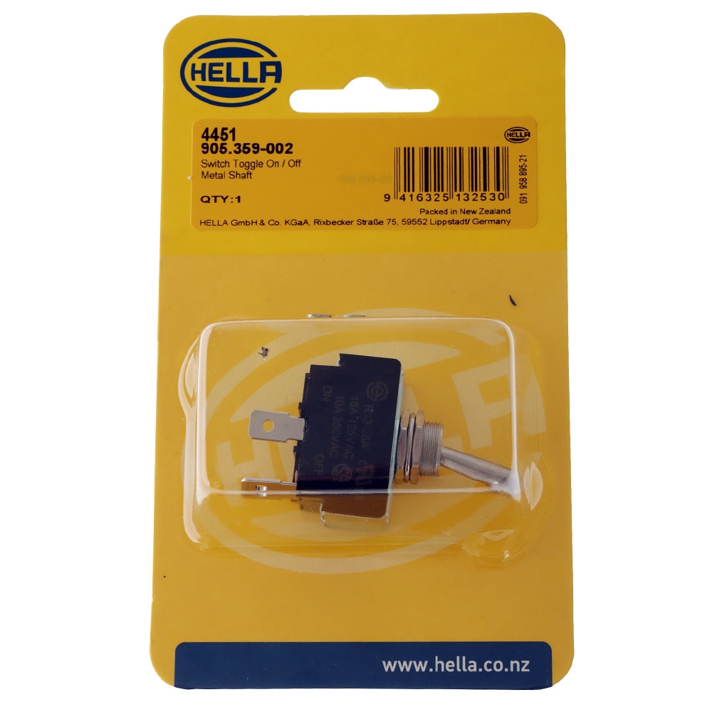 Hella Marine Toggle Switch On-Off Metal Shaft