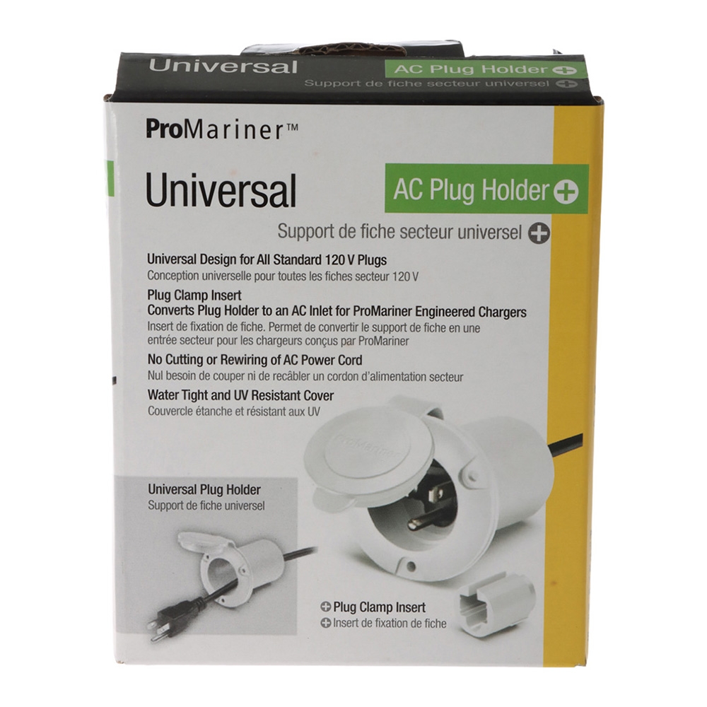Pro Mariner 51310 Universal AC Plug Holder White