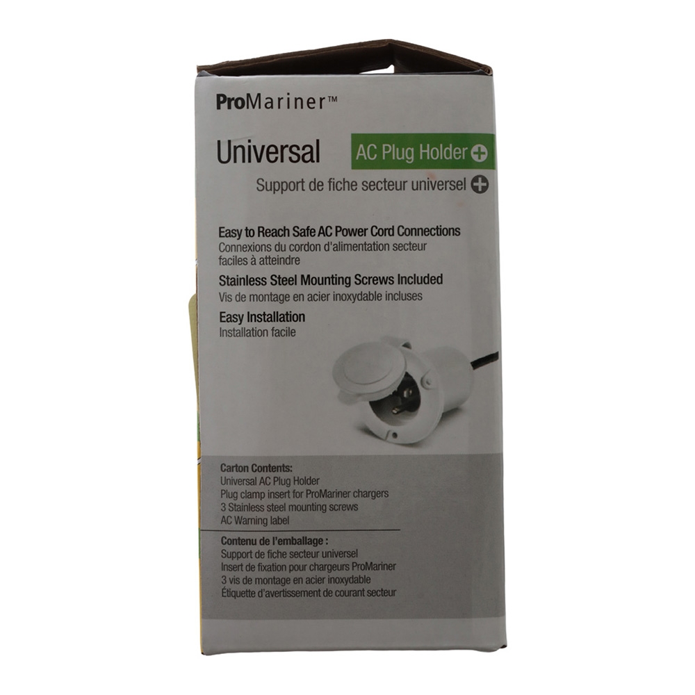 Pro Mariner 51310 Universal AC Plug Holder White