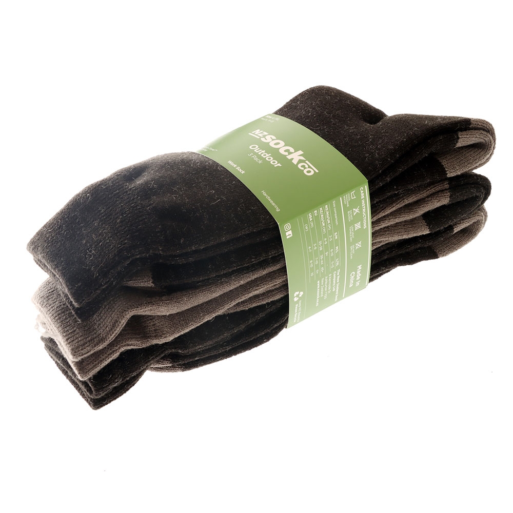 NZ Sock Co. Outdoor Contrast Socks 3-Pack