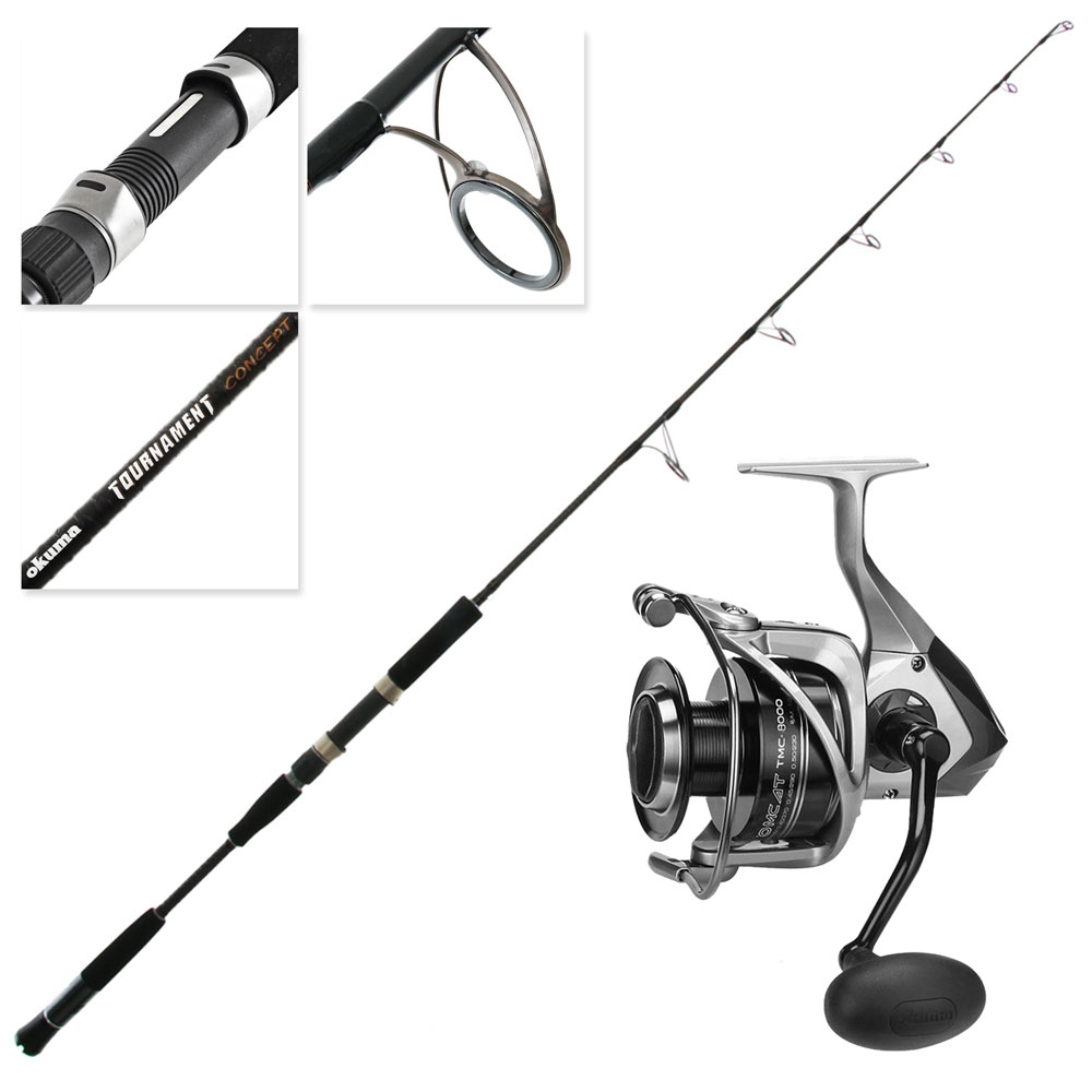 Okuma Tomcat 8000 Tournament Concept Light Jigging Combo with Braid 5ft 3in 200-350g 1pc