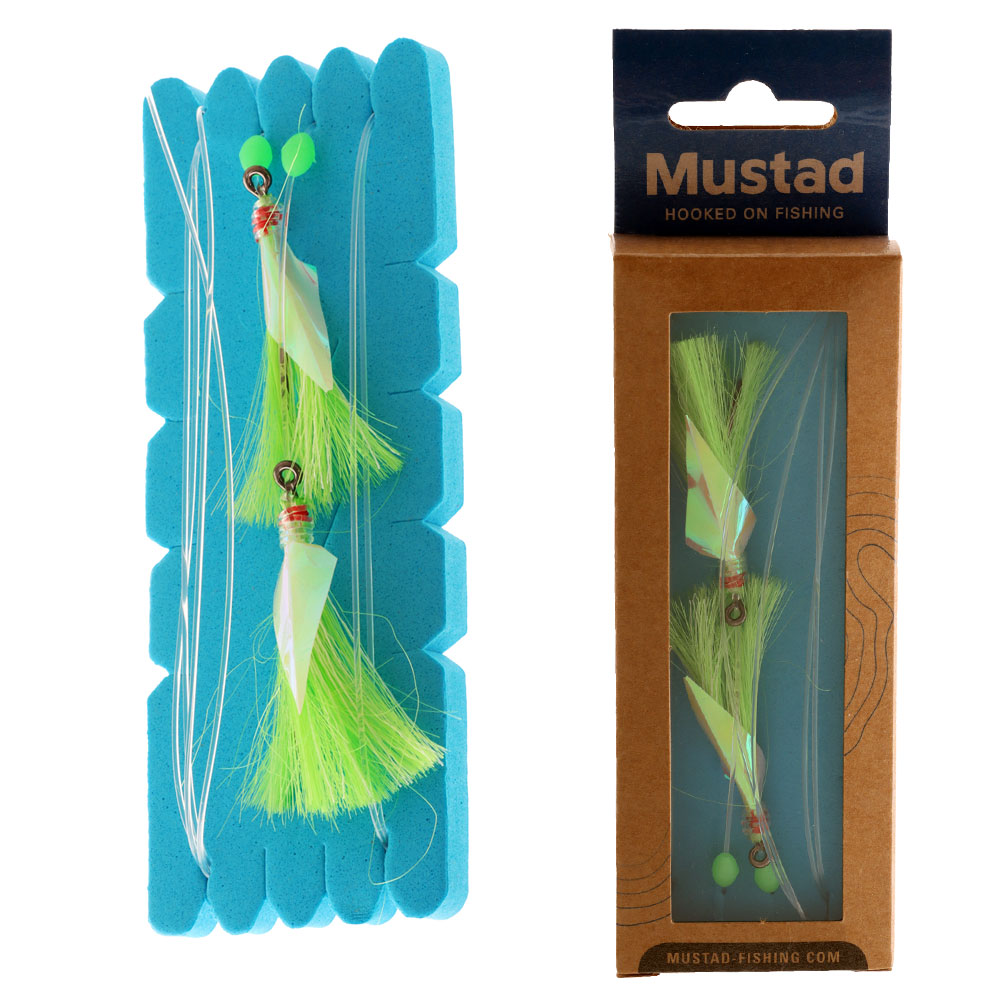 Mustad UltraPoint Penetrator Flasher Rig Lumo Green 7/0