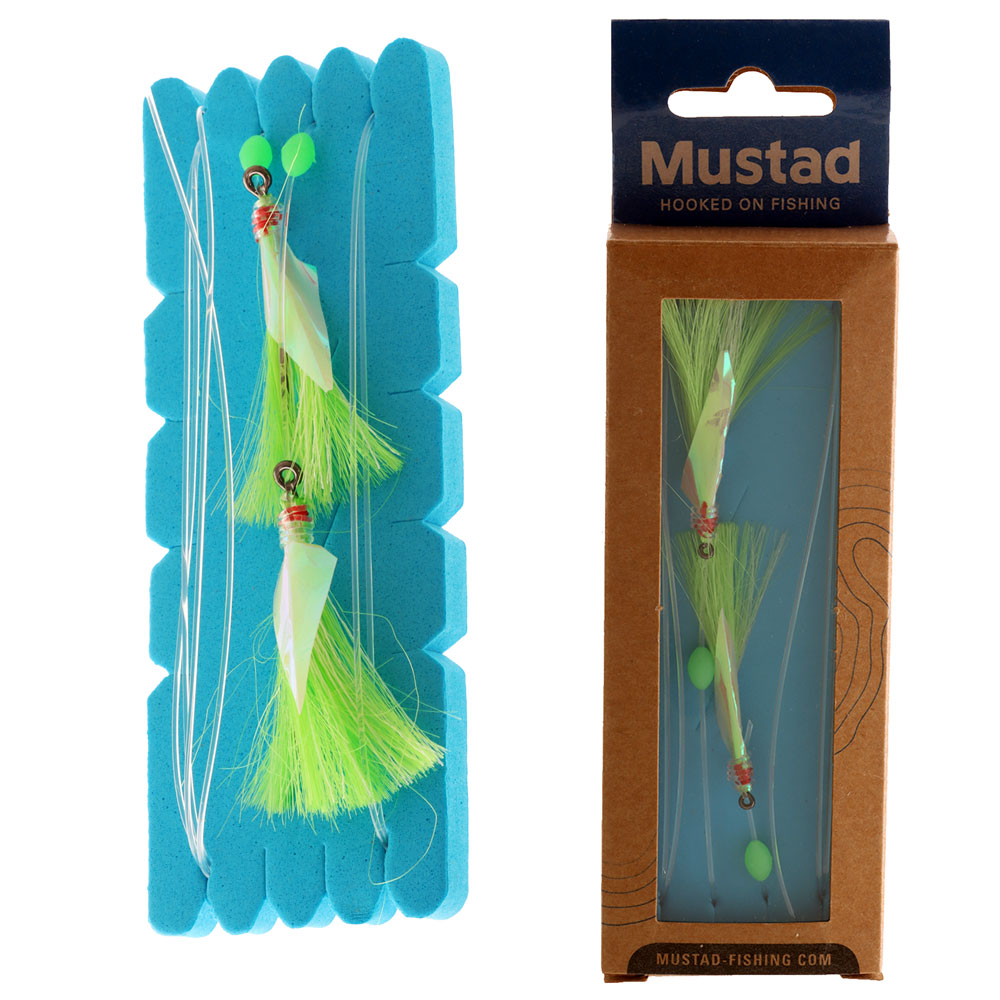 Mustad UltraPoint Penetrator Flasher Rig Lumo Green 2/0