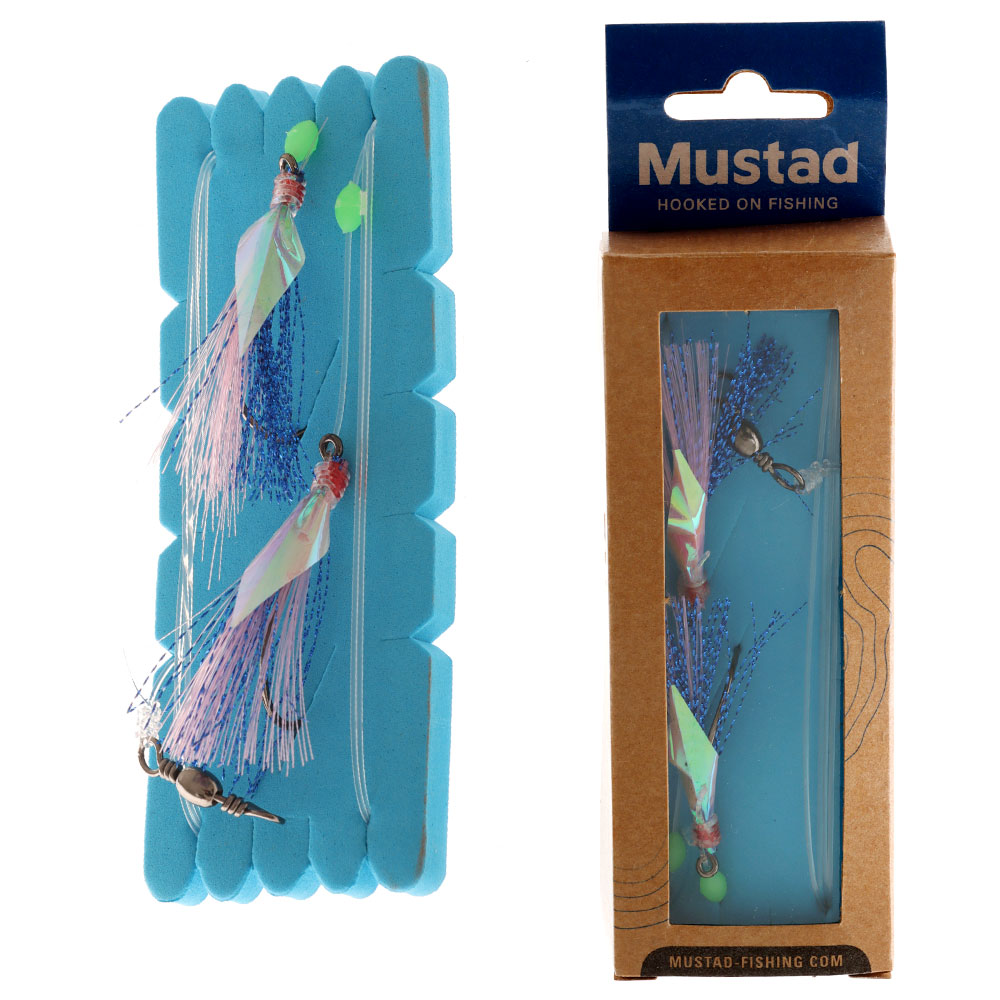 Mustad UltraPoint Penetrator Flasher Rig Pink Blue 6/0