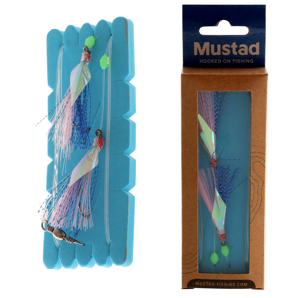 Mustad UltraPoint Penetrator Flasher Rig Pink Blue 2/0