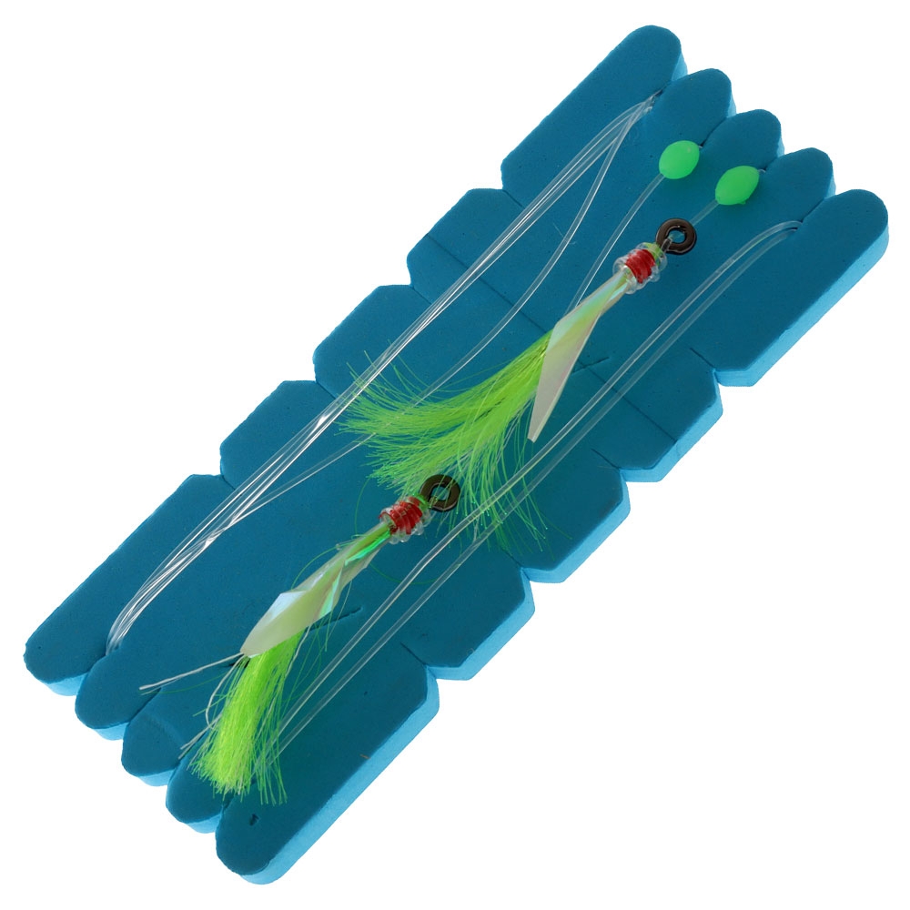 Mustad UltraPoint Demon Circle Hook Flasher Rig Lumo Green