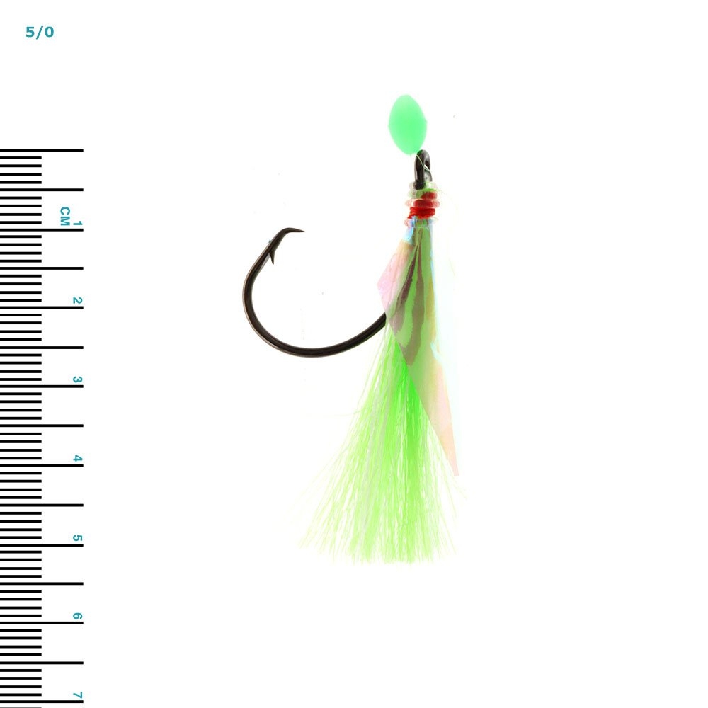 Mustad UltraPoint Demon Circle Hook Flasher Rig Green Pink