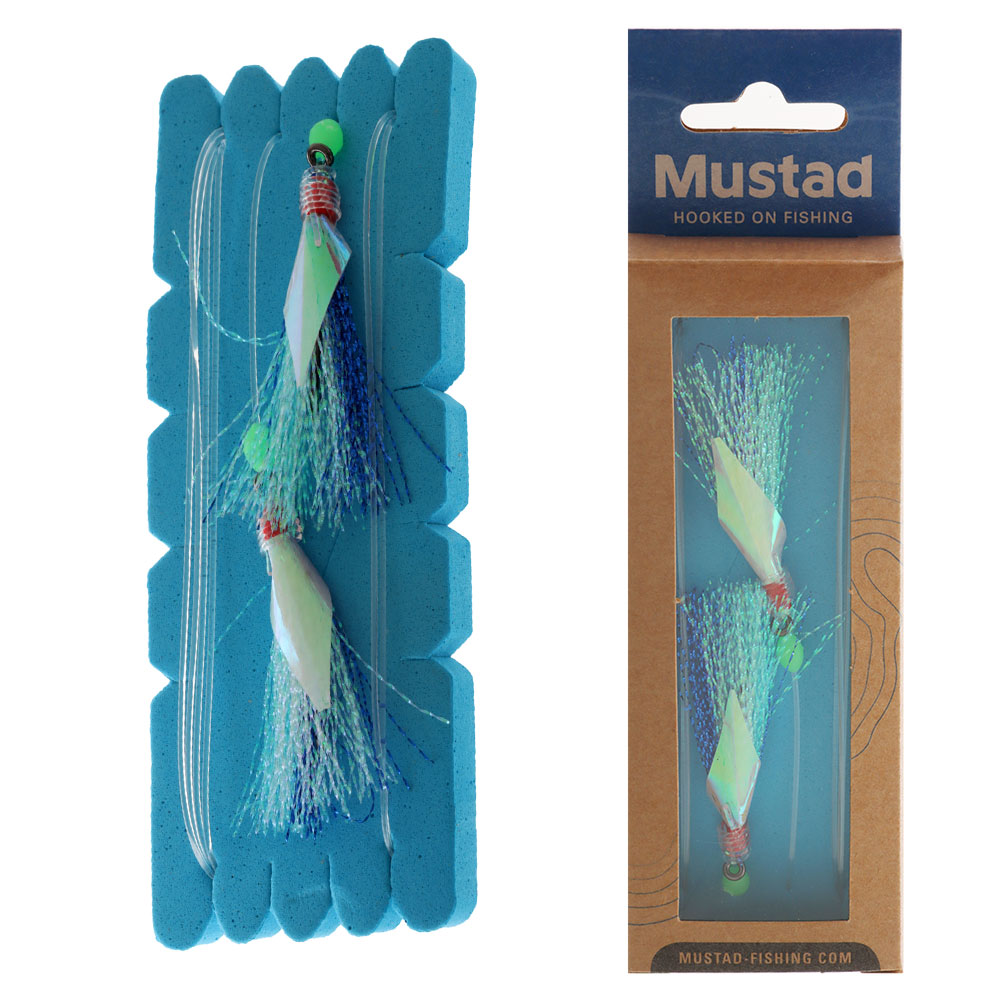 Mustad UltraPoint Penetrator Flasher Rig Blue Silver 6/0
