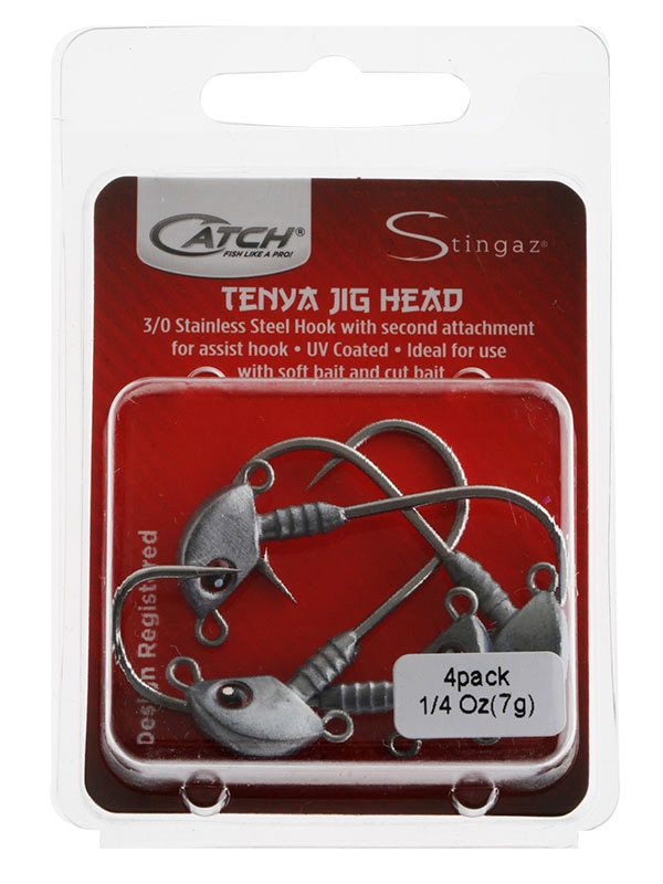 Catch Stingaz Tenya Jig Heads 3/0 1/4oz Qty 4