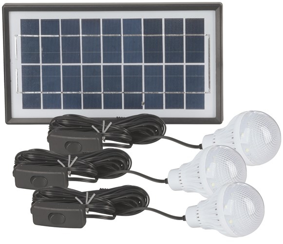Powertech Solar Rechargeable LED Light Kit