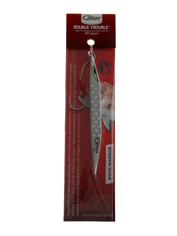 Catch Double Trouble Jig 60g White Warrior