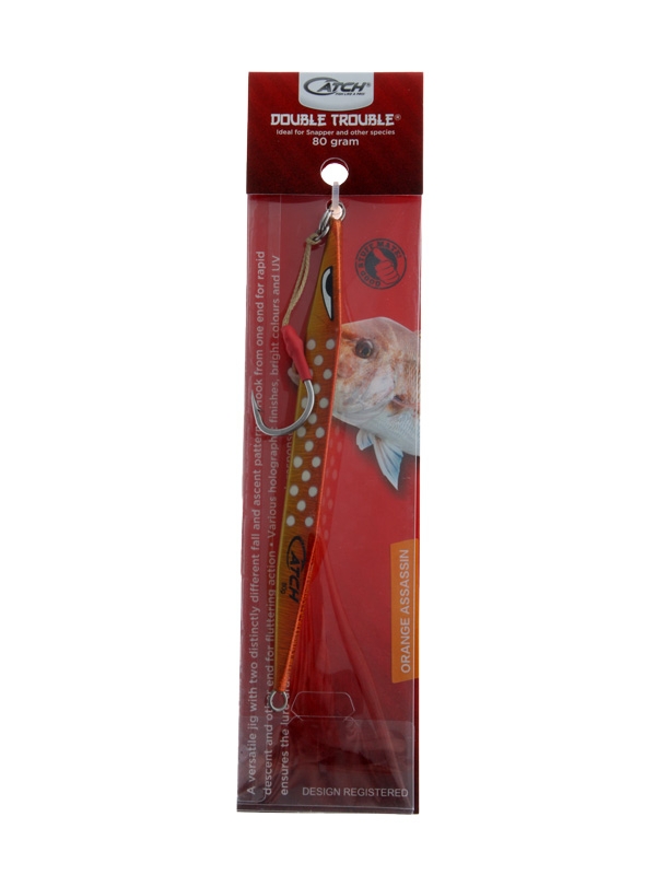 Catch Double Trouble Jig 80g Orange Assassin