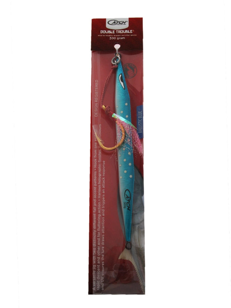 Catch Double Trouble Jig 300g Ballistic Blue Catch Double Trouble Jig 300g Ballistic Blue