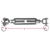 Stainless Steel Fork and Fork Open Body Turnbuckles - M5