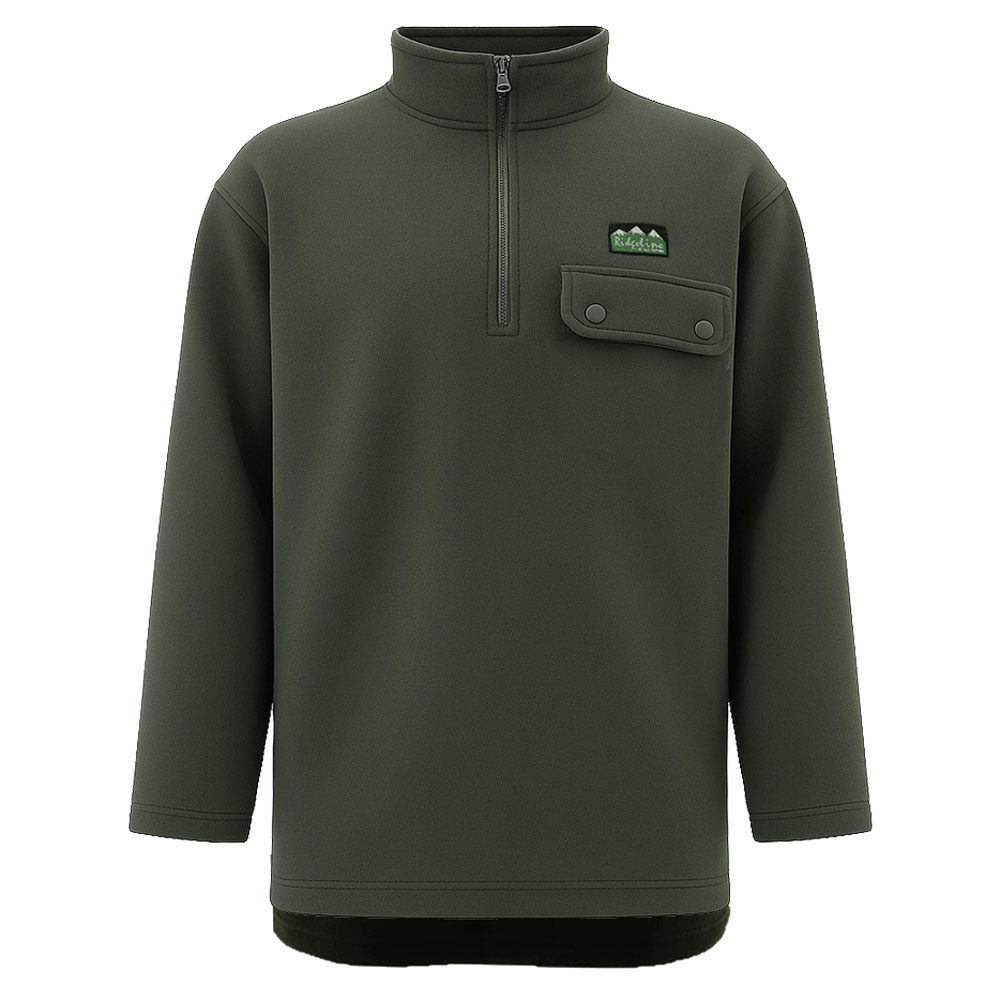 Ridgeline Premium Workmans Zip Mens Fleece Bushshirt Olive L