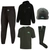 Ridgeline Snowline Mens 5 Piece Fleece Clothing Pack Black/Olive 4XL