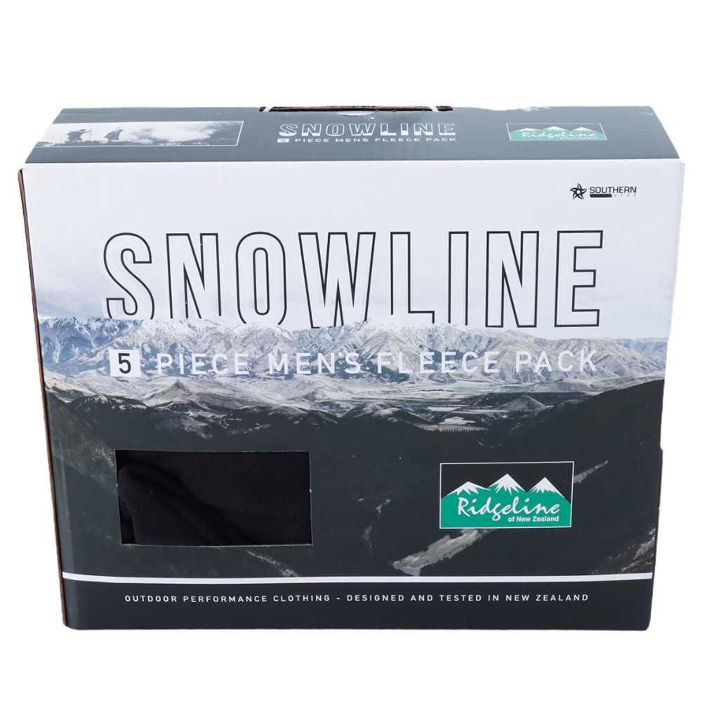 Ridgeline Snowline Mens 5 Piece Fleece Clothing Pack Black/Olive M - MISSING BEANIE
