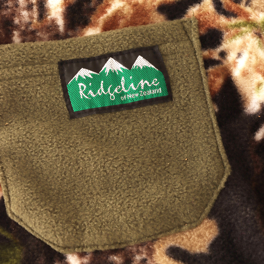 Ridgeline Spliced Kids Fleece T-Shirt Buffalo Camo/Field Olive 16