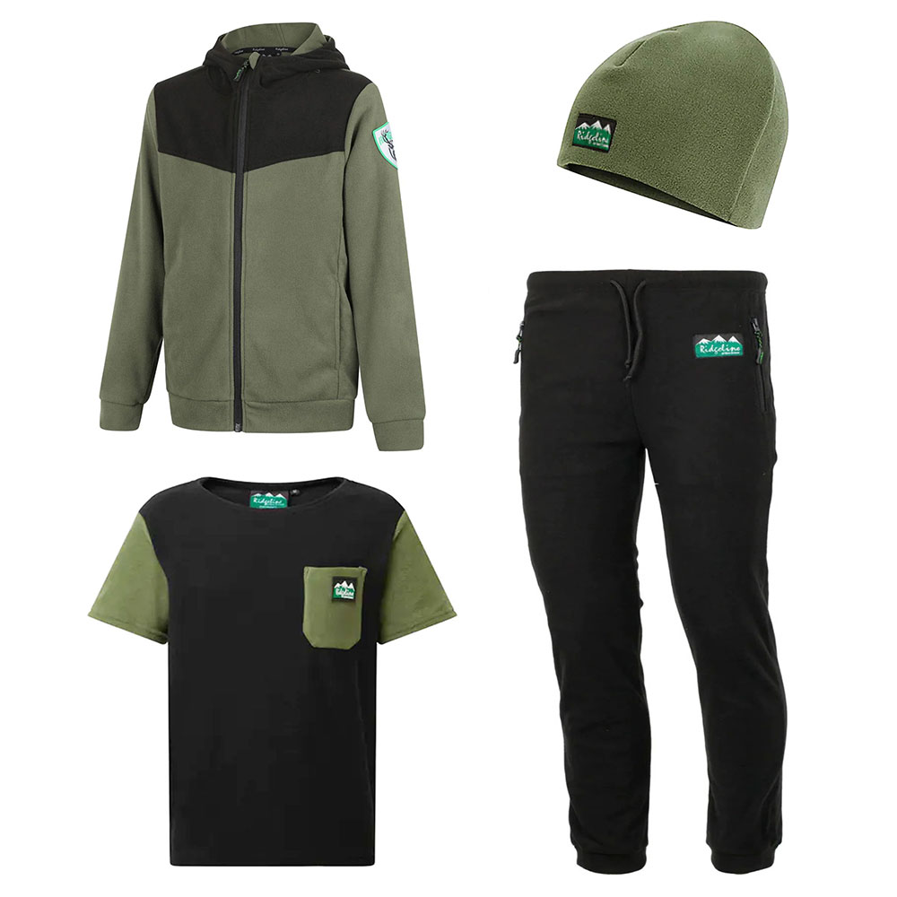 Ridgeline Rugged Kids 4 Piece Clothing Pack Field Olive/Black 16
