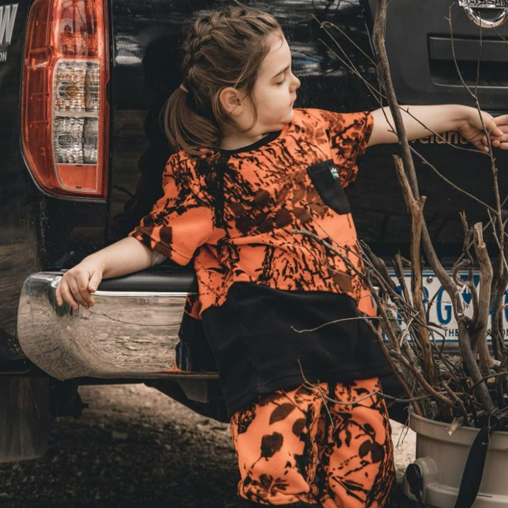 Ridgeline Rugged Kids 4 Piece Clothing Pack Field Blaze Camo/Black 16 Years