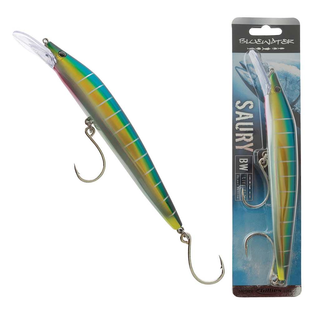 Gillies Bluewater Saury Bibbed Lure 230mm Yellowfin