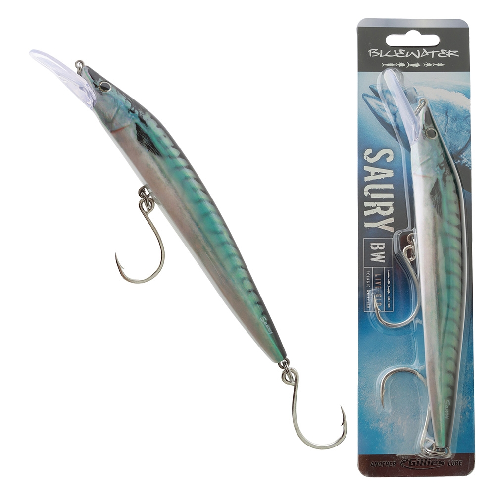 Gillies Bluewater Saury Bibbed Lure 230mm Slimy Mackerel