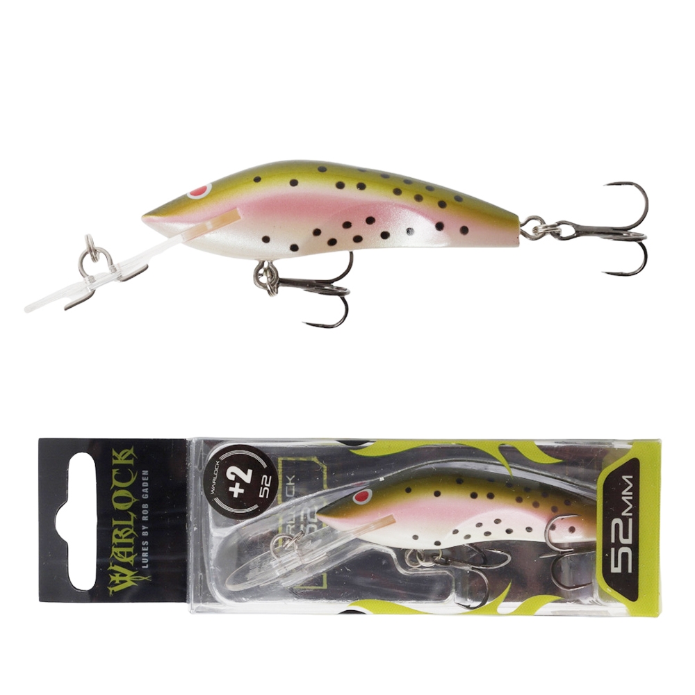 Gillies Warlock 52 Trolling Minnow Lure 52mm Rainbow Trout