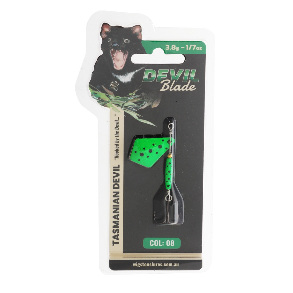 Tasmanian Devil Devil Blade 08 3.8g Lime Frog