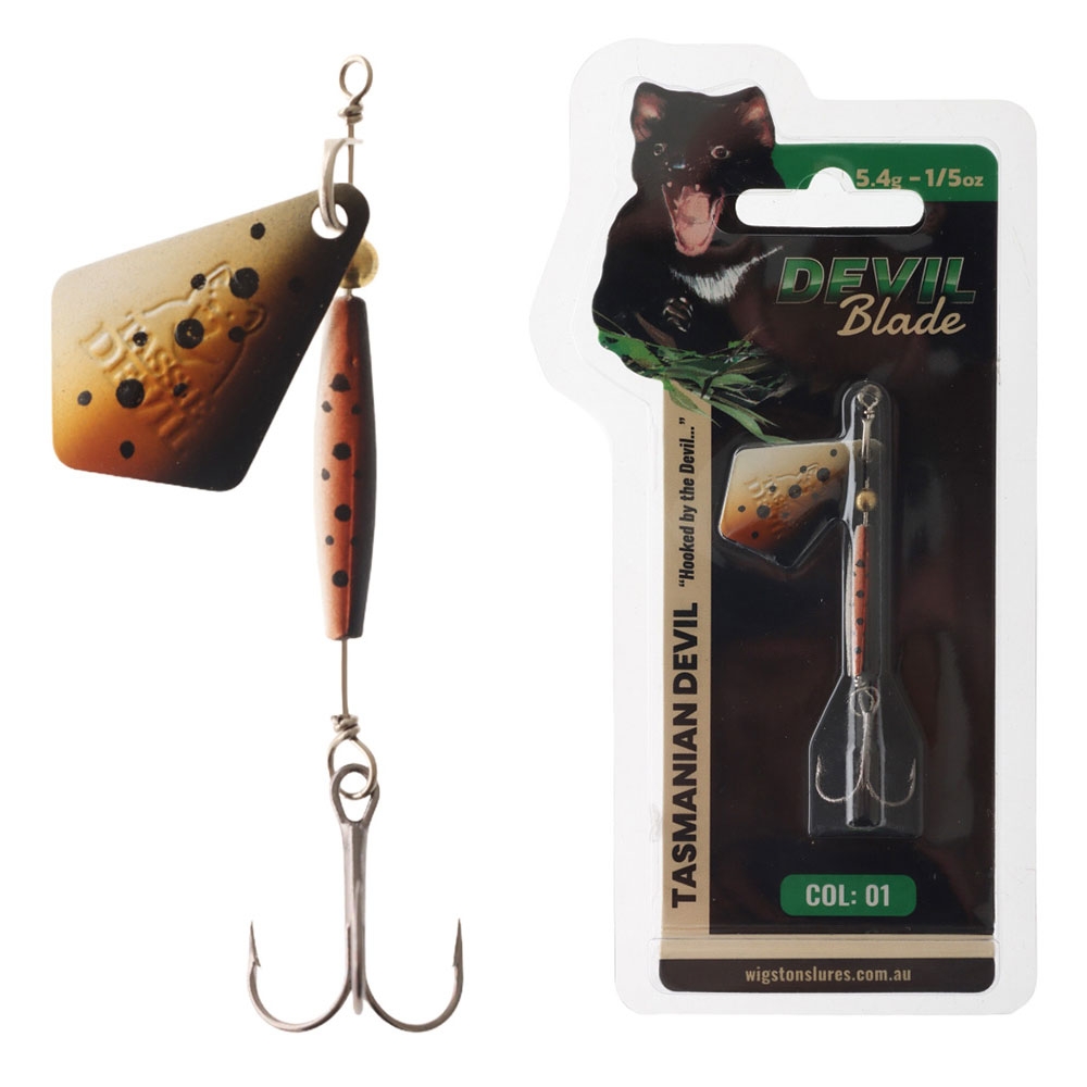Tasmanian Devil Blade Spinner Lure 5.4g Brown Trout