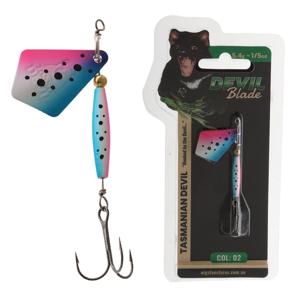 Tasmanian Devil Blade Spinner Lure 5.4g Rainbow Trout