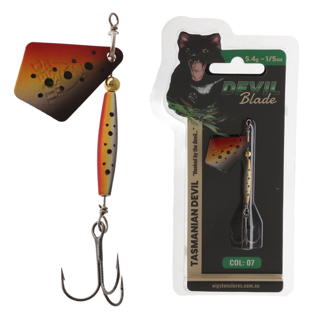 Tasmanian Devil Blade Spinner Lure 5.4g Spotted Dog