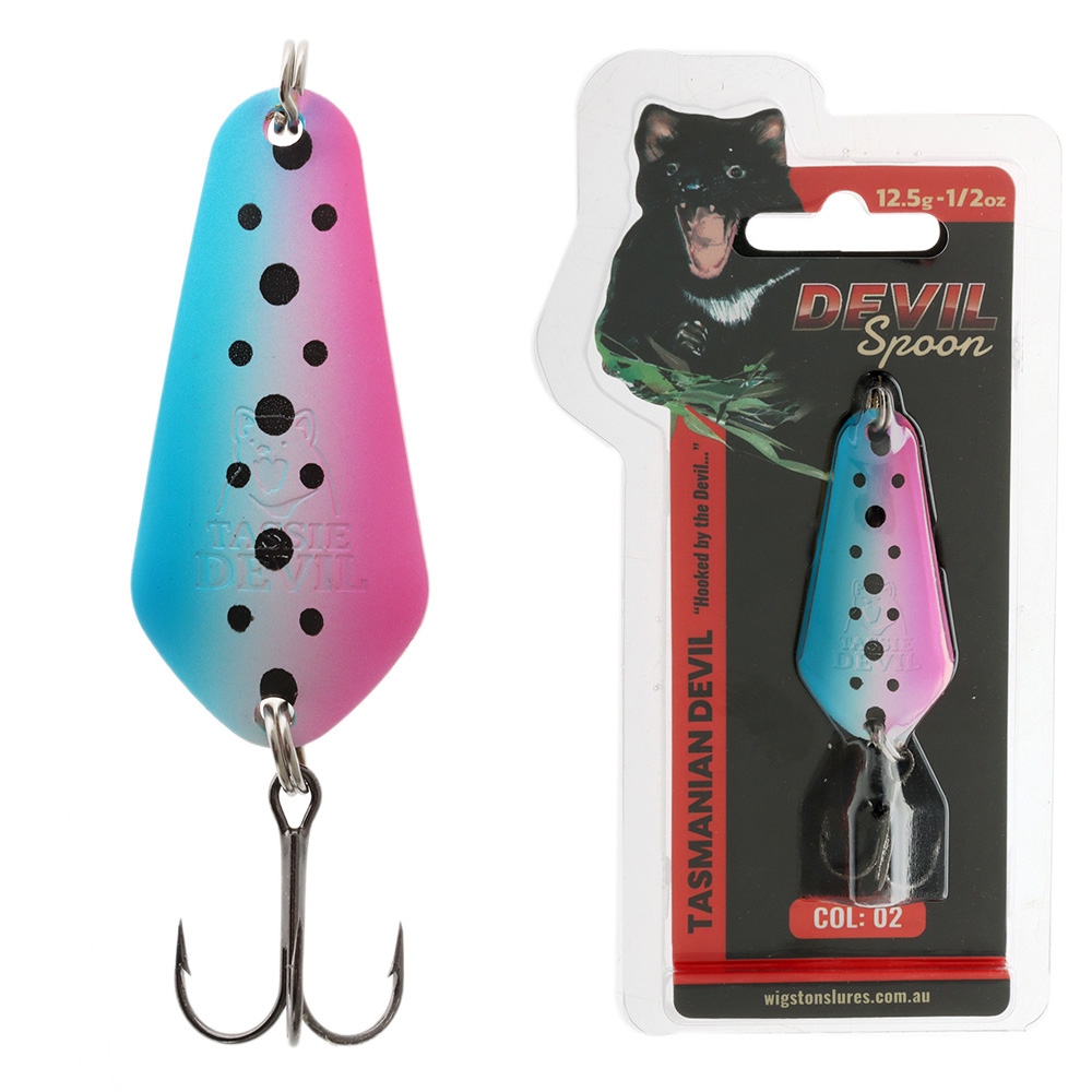 Tasmanian Devil Devil Spoon 02 12.5g Rainbow Trout