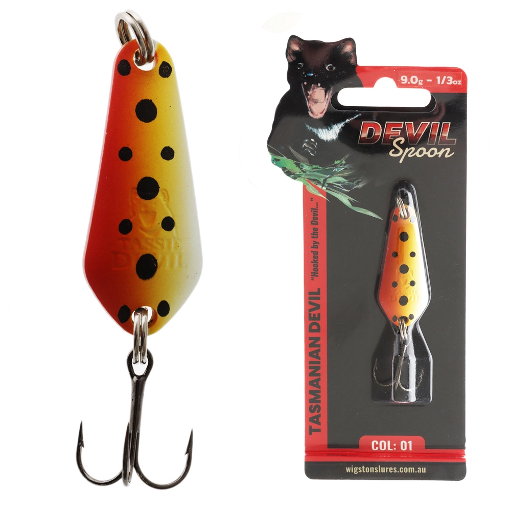 Tasmanian Devil Devil Spoon Lure 01 9.0g Brown Trout Tasmanian Devil Devil Spoon Lure 01 9.0g Brown Trout