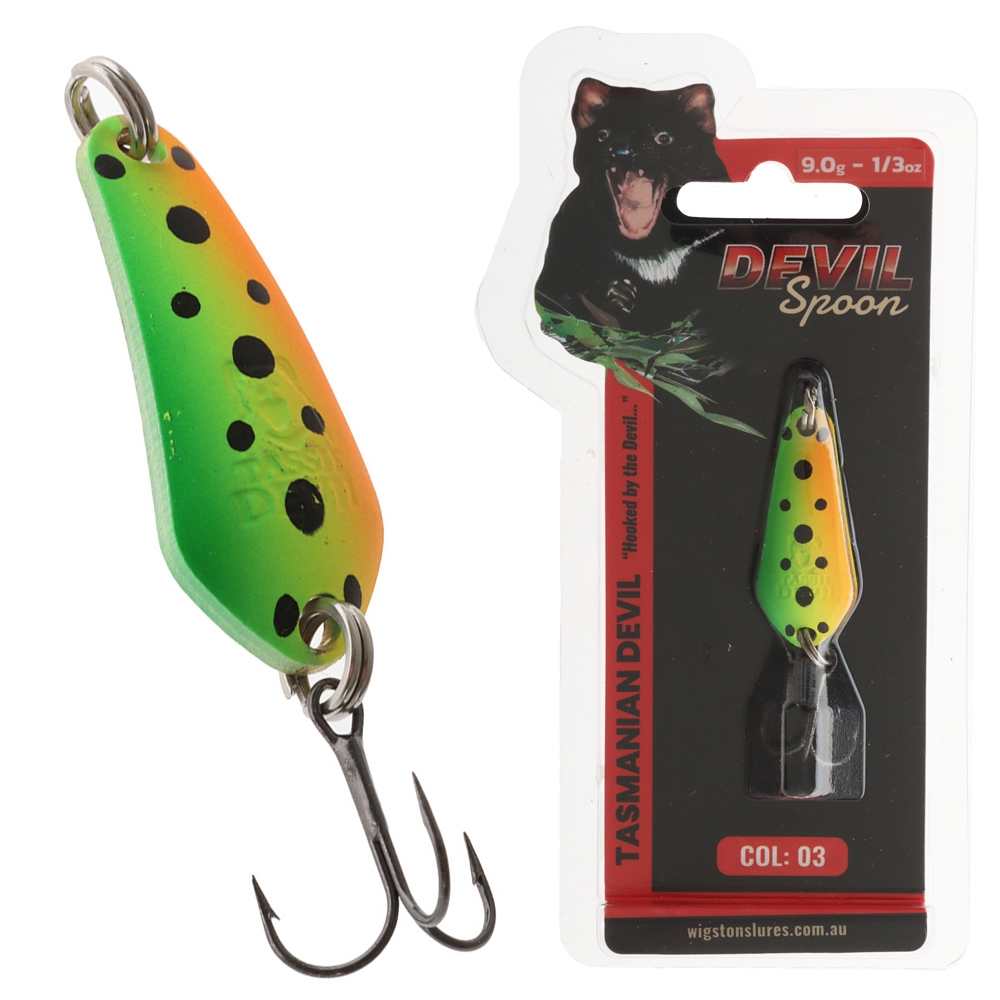 Tasmanian Devil Devil Spoon Lure 03 9.0g Fire Tiger