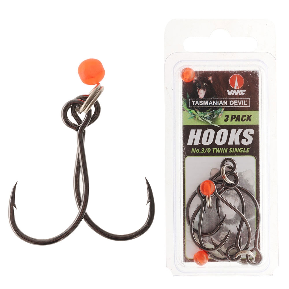 Tasmanian Devil Twin Single Hook Rig 3/0 Qty 3