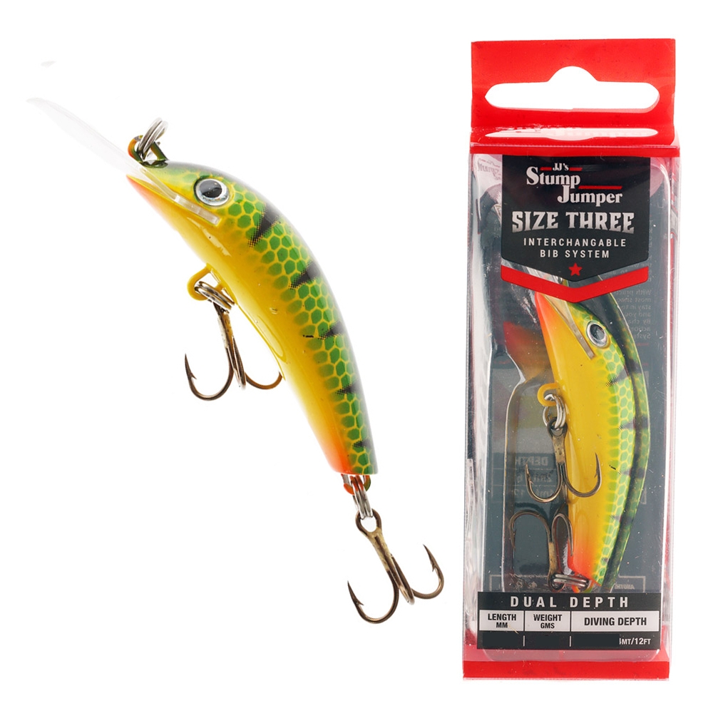 Gillies StumpJumper Minnow Lure S3 55mm #28 Green Scale