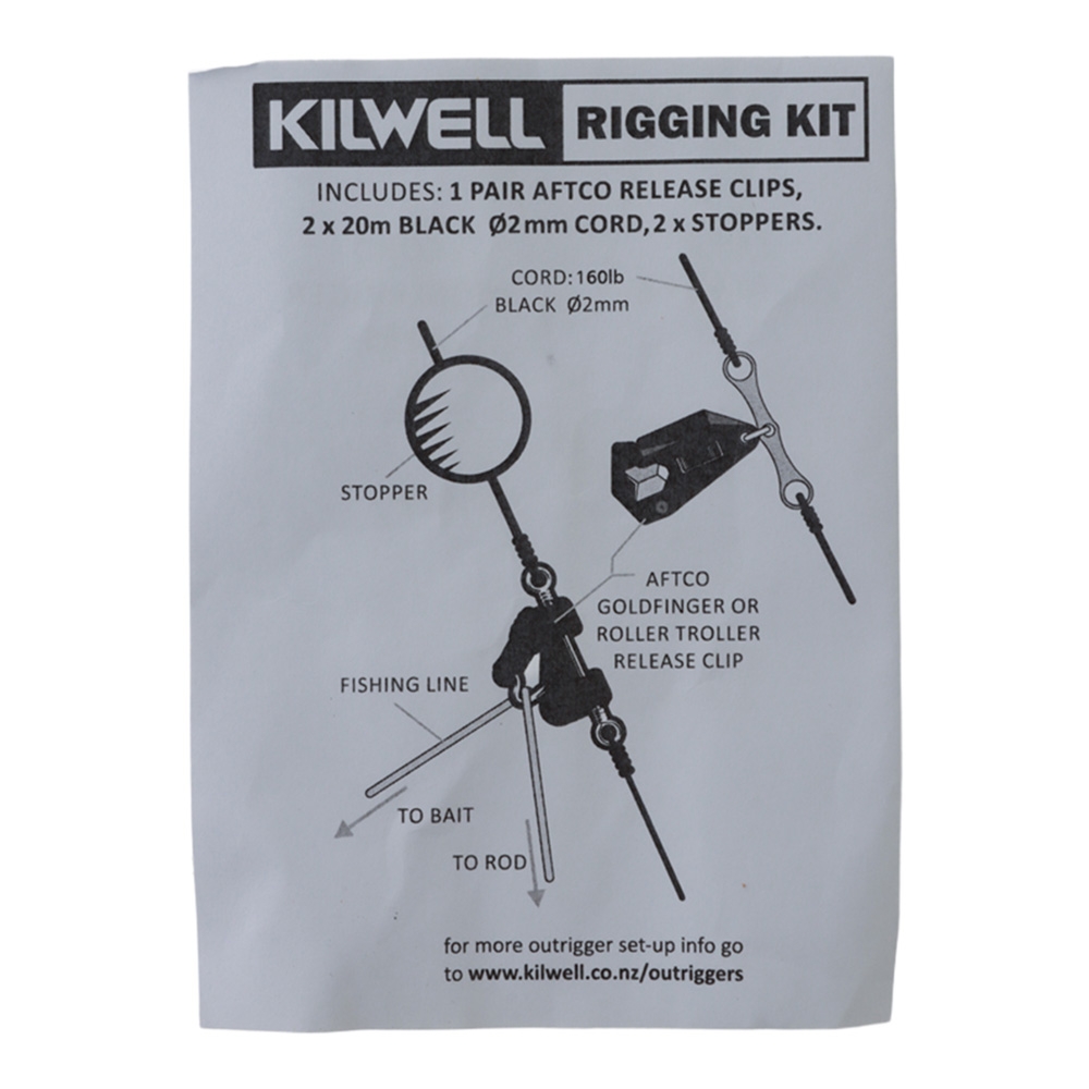 AFTCO Outrigger Rig Kit with Goldfinger OC1 Release Clips