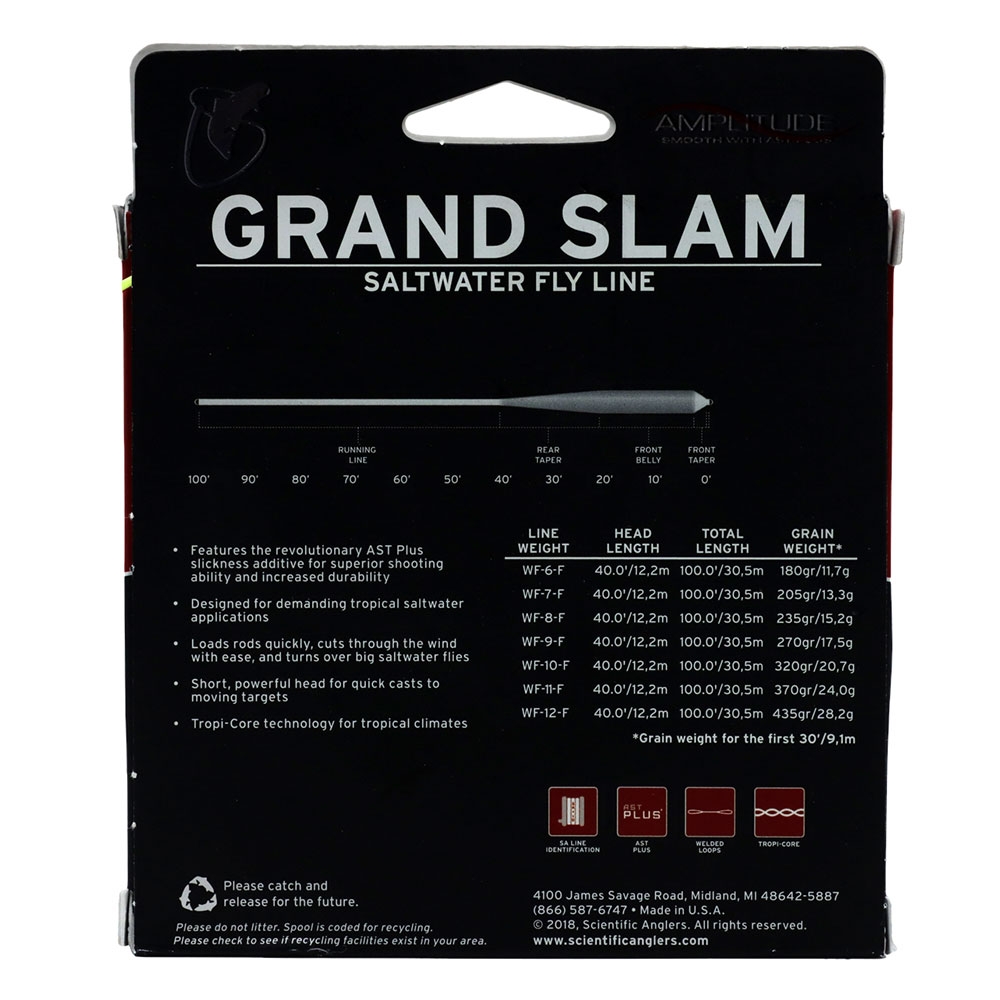 Scientific Anglers Amplitude Smooth Grand Slam Fly Line WF8F