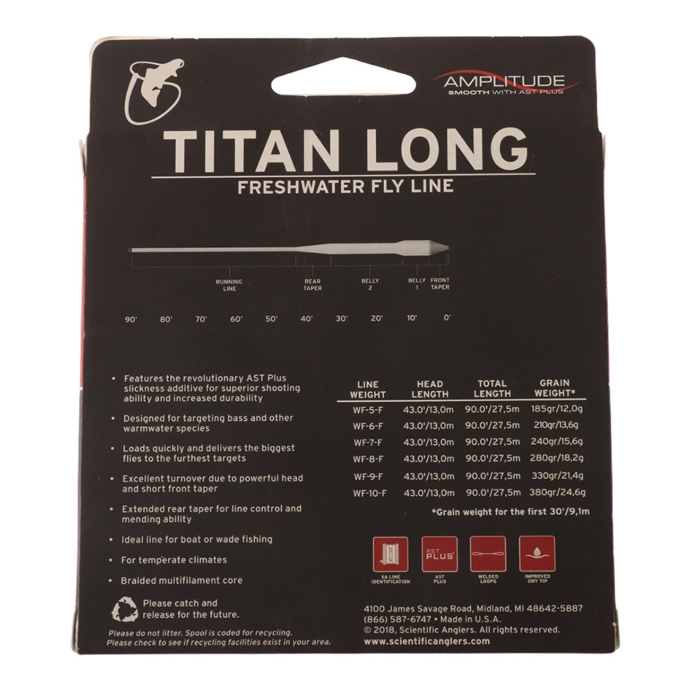 Scientific Anglers Amplitude Smooth Titan Long Fly Line WF6F