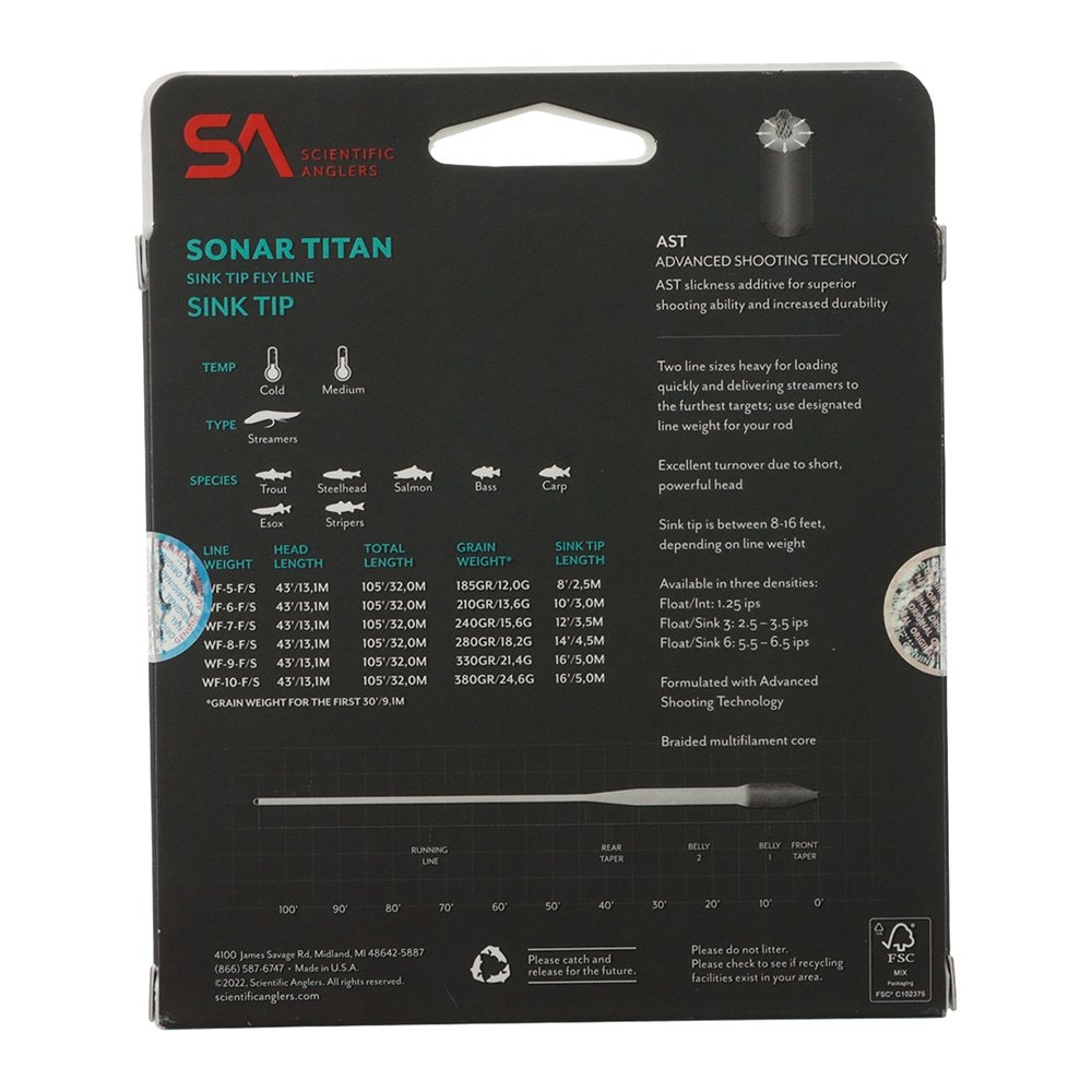 Scientific Anglers Sonar Titan Sink Tip Type 3 Fly Line