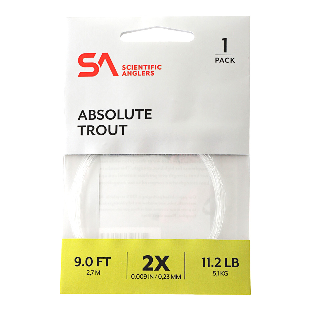 Scientific Anglers Absolute Trout Tapered Leader 9ft 11.2lb