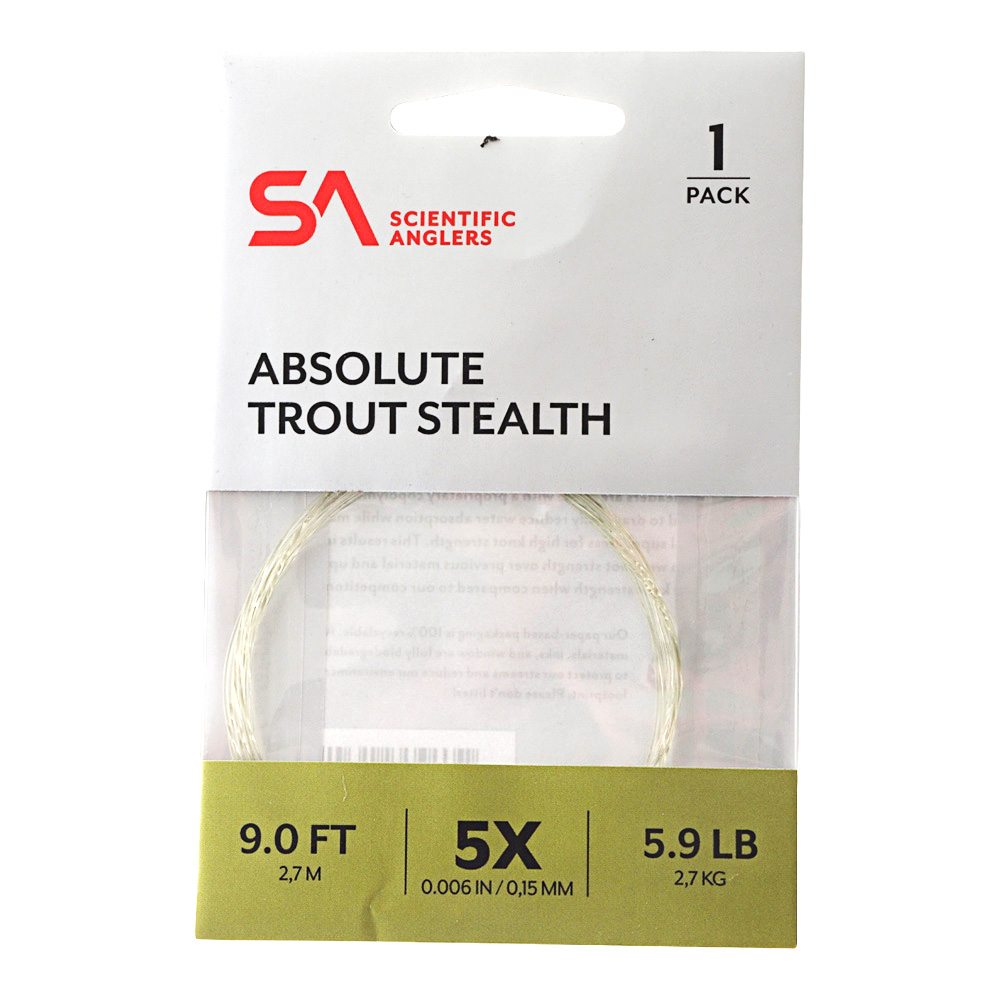 Scientific Anglers Absolute Trout Tapered Leader Stealth 9ft 5.9lb