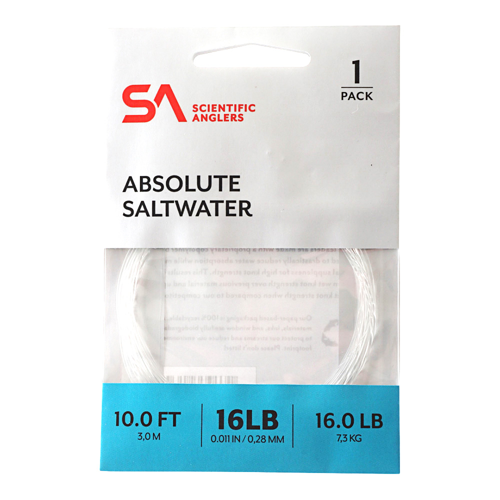 Scientific Anglers Absolute Saltwater Tapered Leader 10ft 16lb