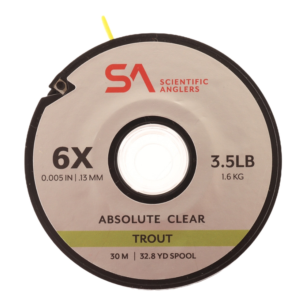 Scientific Anglers Absolute Trout Tippet Clear 30m 6X 3.5lb 0.13mm