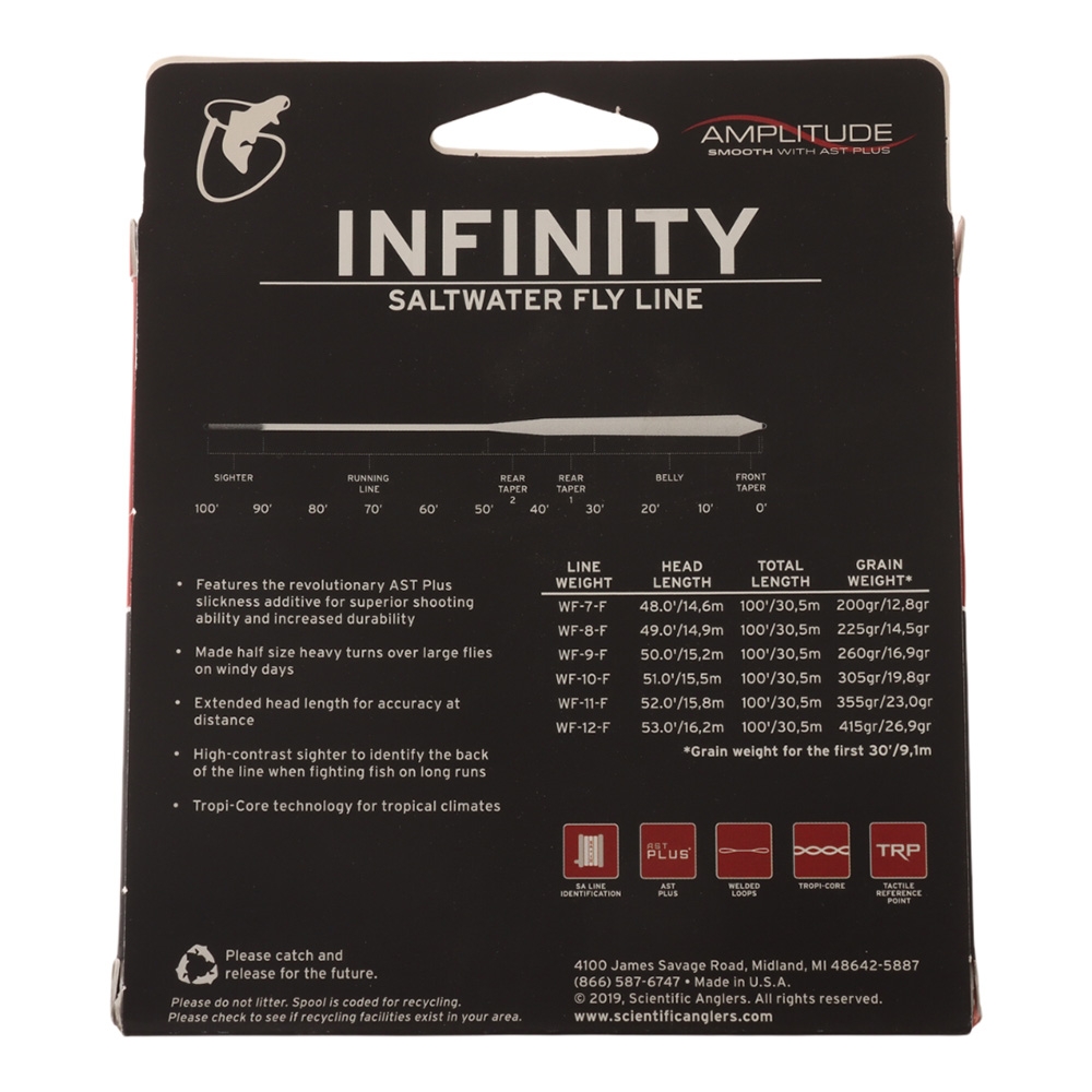 Scientific Anglers Amplitude Smooth Infinity Salt Fly Line WF8F