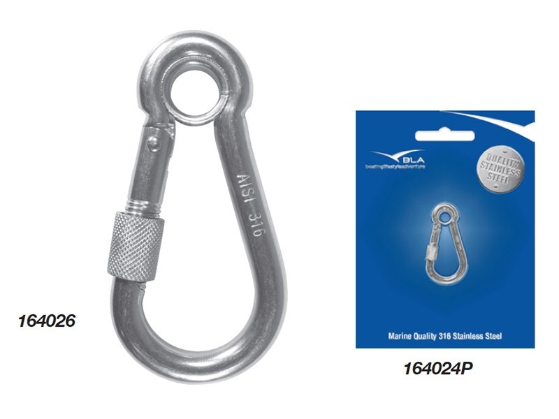 Stainless Steel Carabiner Hook - 60mm