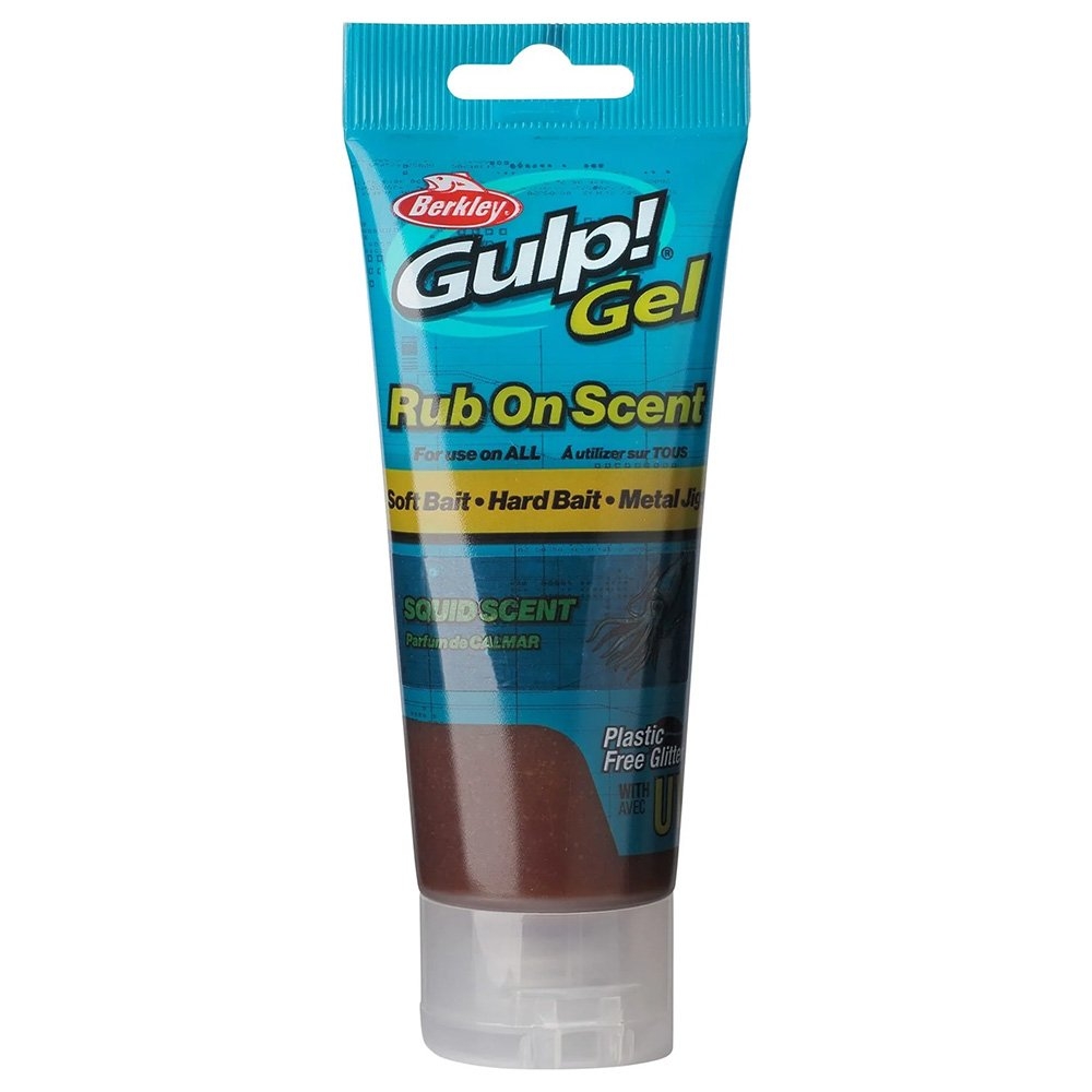 Berkley Gulp Gel Rub On Scent Bait Attractant 80ml Squid Brown Silver Flake