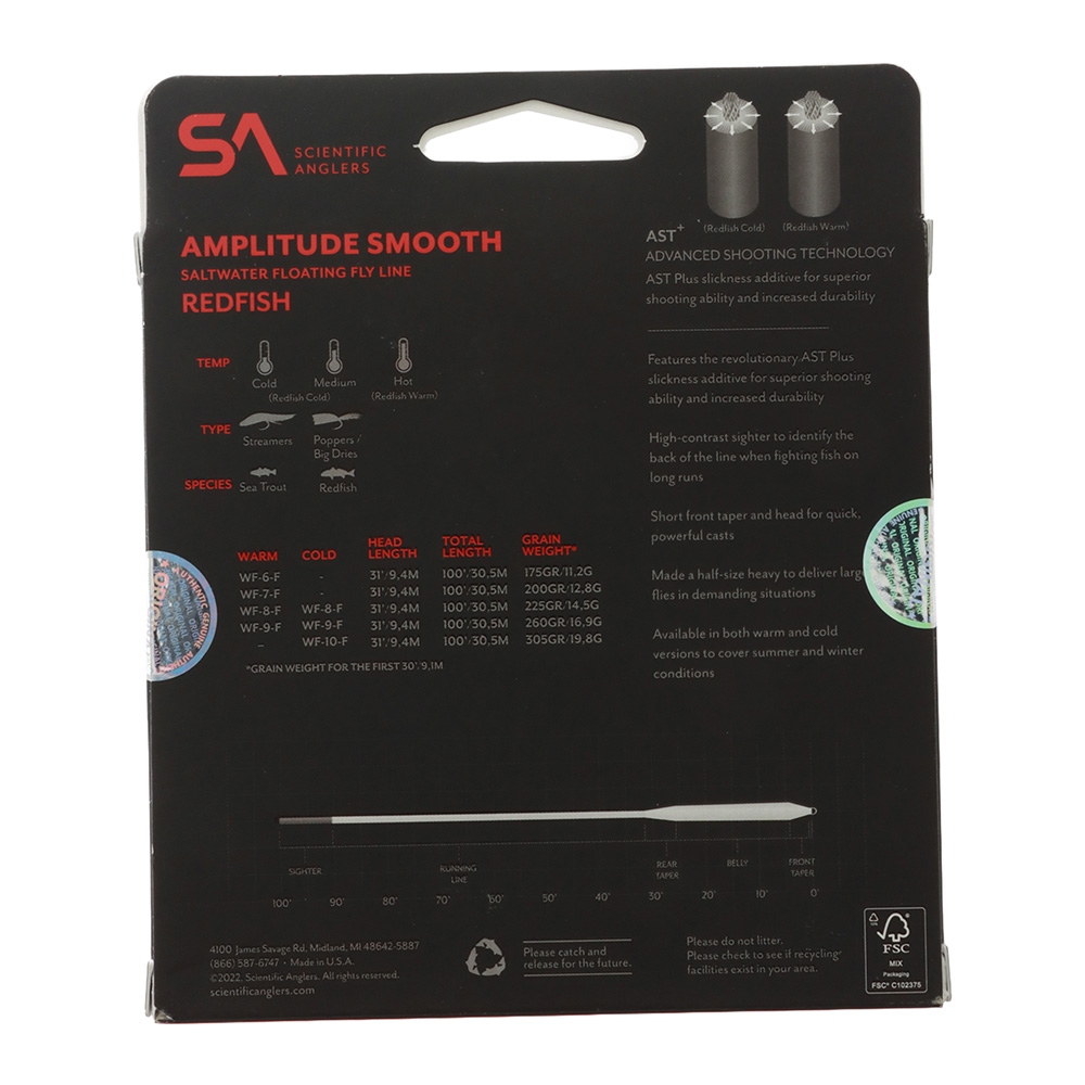 Scientific Anglers Amplitude Smooth Redfish Cold WF9F
