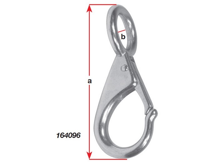 BLA Fixed Eye Snap Hook S/S G316 55mm